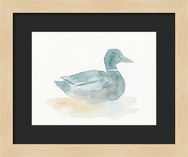 Teal Minimalist Duck