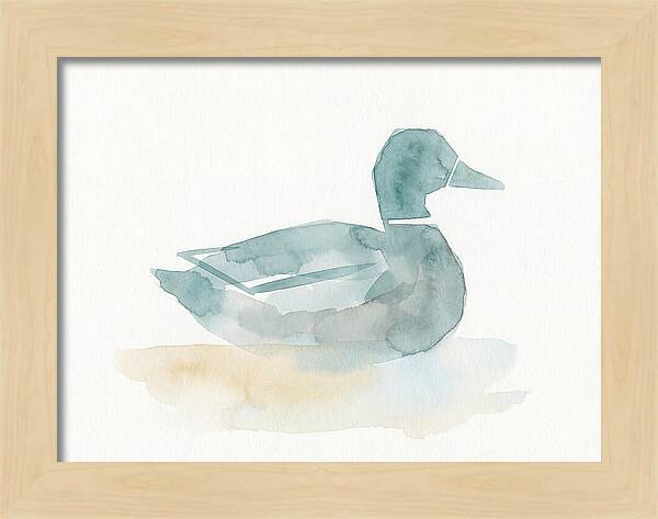 Teal Minimalist Duck