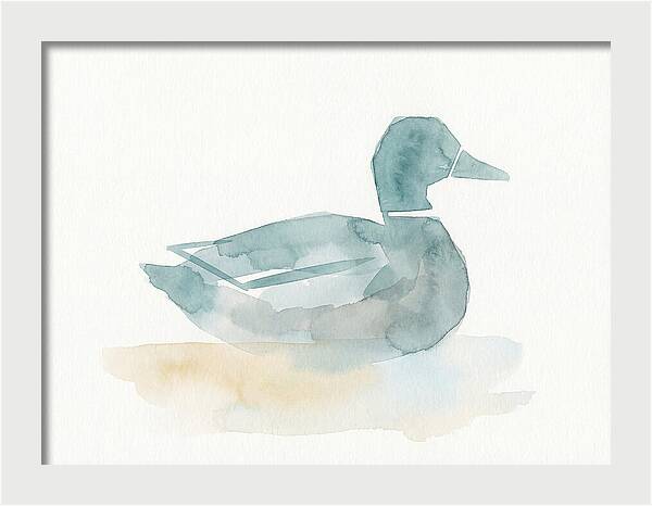 Teal Minimalist Duck