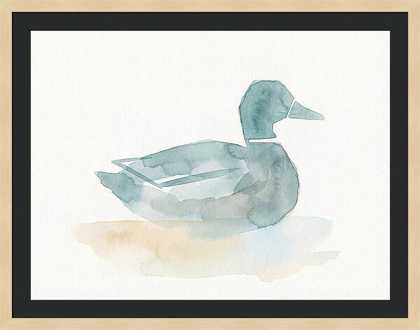 Teal Minimalist Duck
