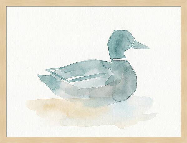 Teal Minimalist Duck