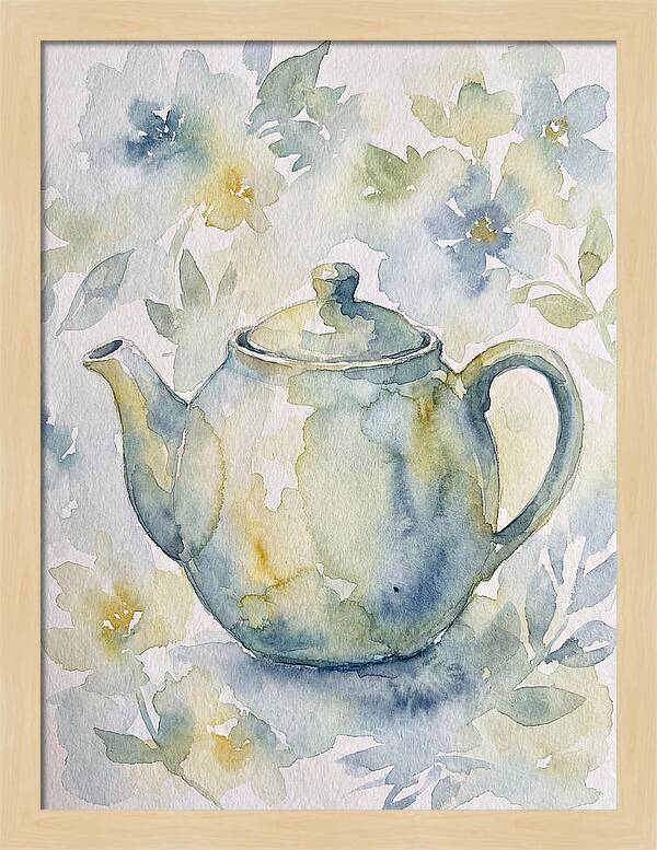 Teapot Among Blossoms
