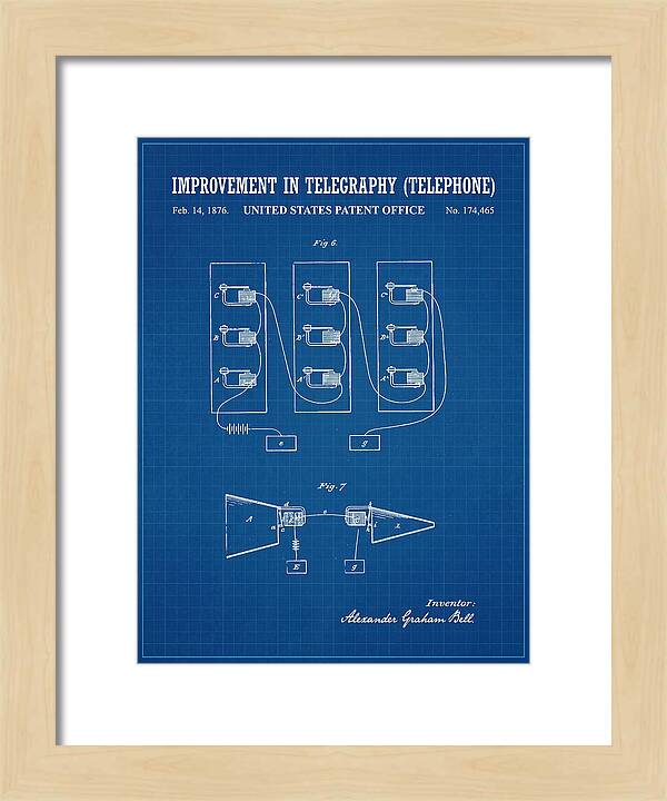 Telephone Bell Blueprint Patent Us174465a