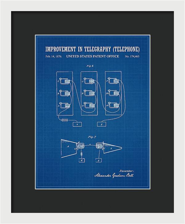 Telephone Bell Blueprint Patent Us174465a