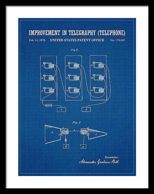 Telephone Bell Blueprint Patent Us174465a