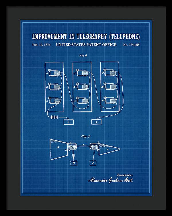 Telephone Bell Blueprint Patent Us174465a