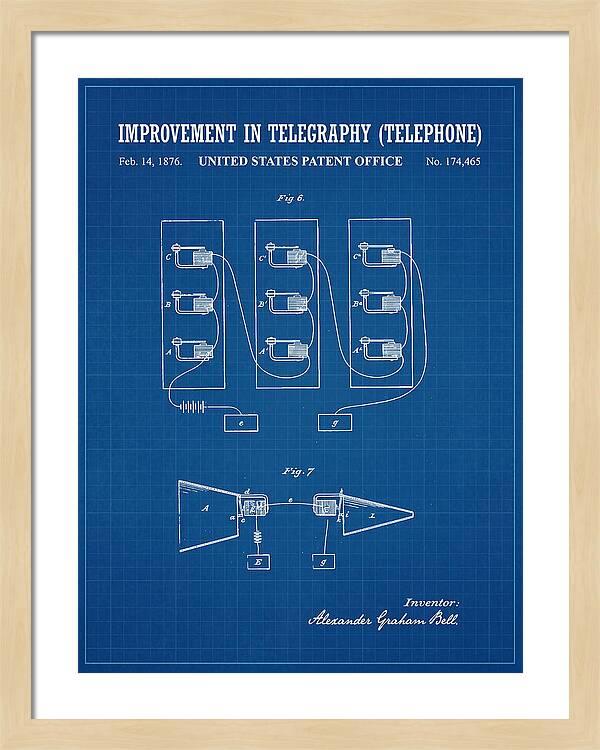 Telephone Bell Blueprint Patent Us174465a