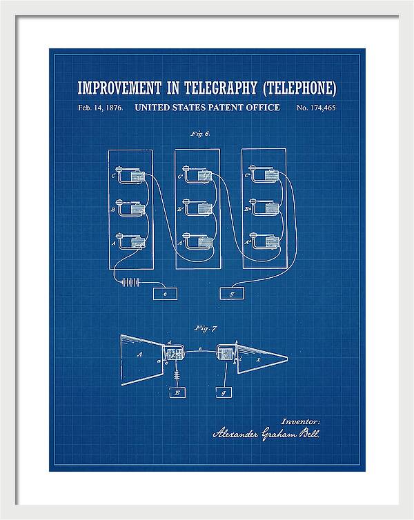 Telephone Bell Blueprint Patent Us174465a