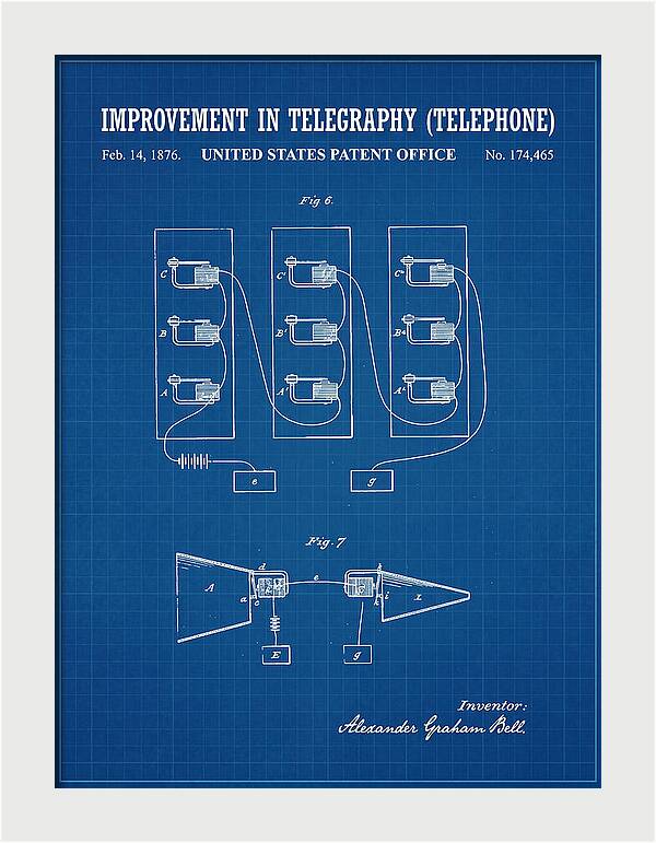 Telephone Bell Blueprint Patent Us174465a