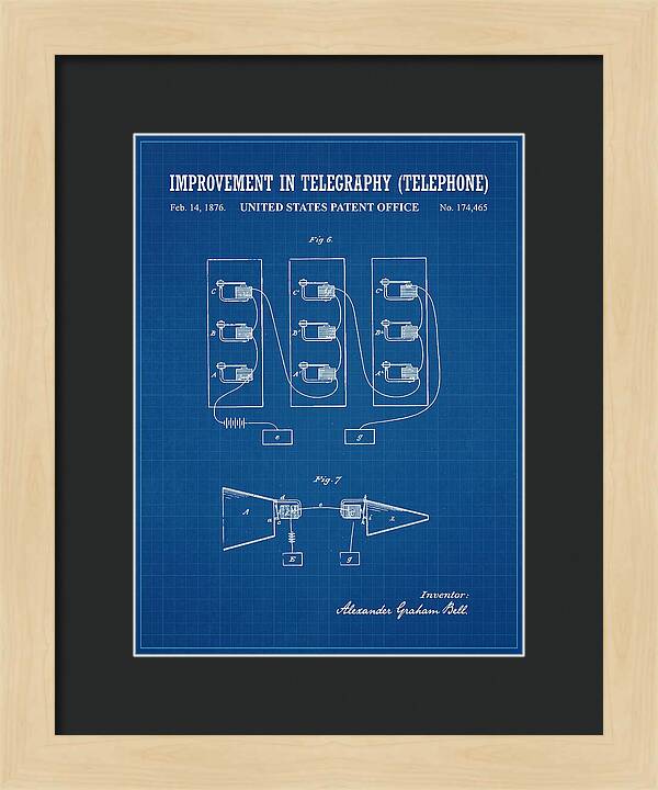 Telephone Bell Blueprint Patent Us174465a