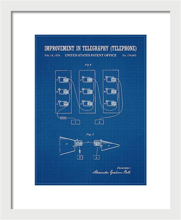 Telephone Bell Blueprint Patent Us174465a