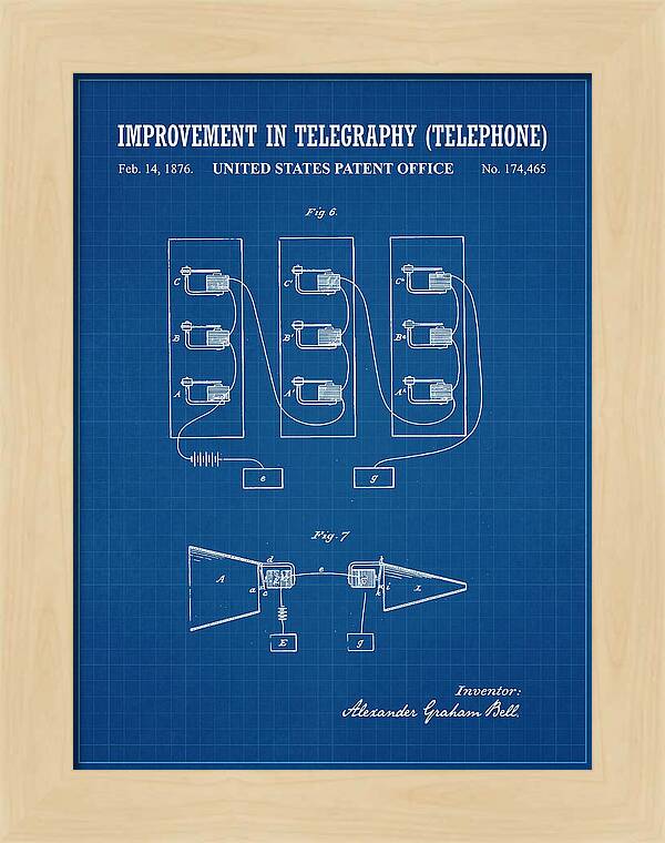 Telephone Bell Blueprint Patent Us174465a