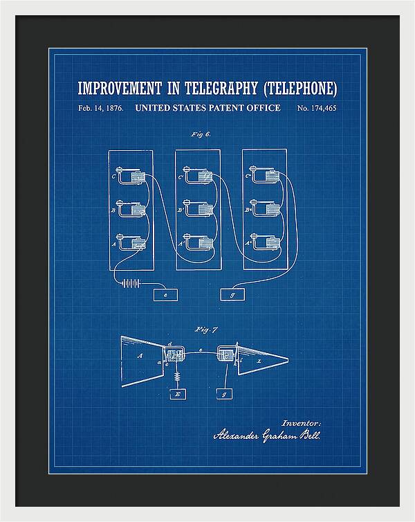 Telephone Bell Blueprint Patent Us174465a