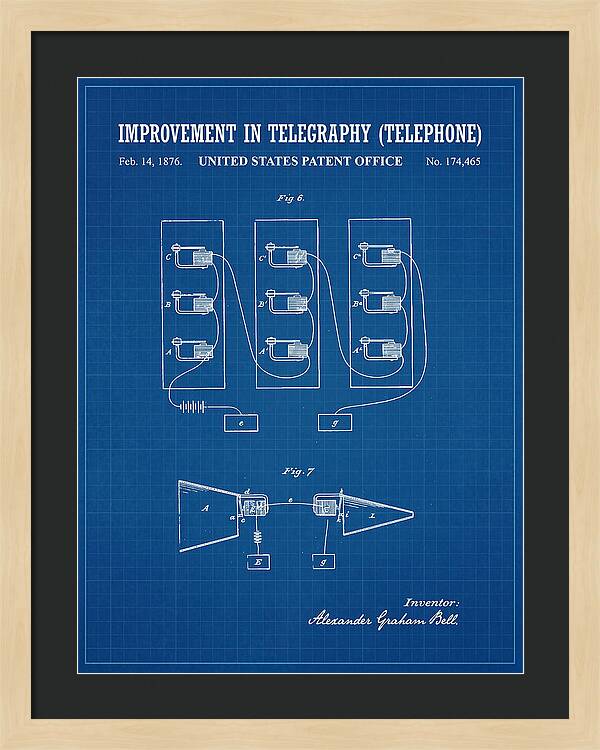 Telephone Bell Blueprint Patent Us174465a