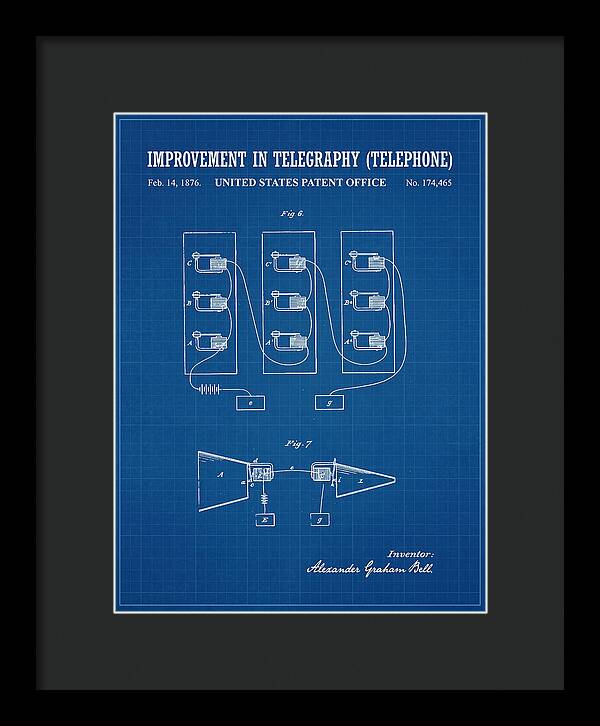 Telephone Bell Blueprint Patent Us174465a