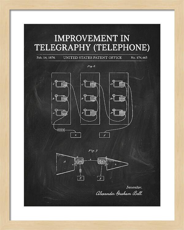 Telephone Bell Chalkboard Patent Us174465a