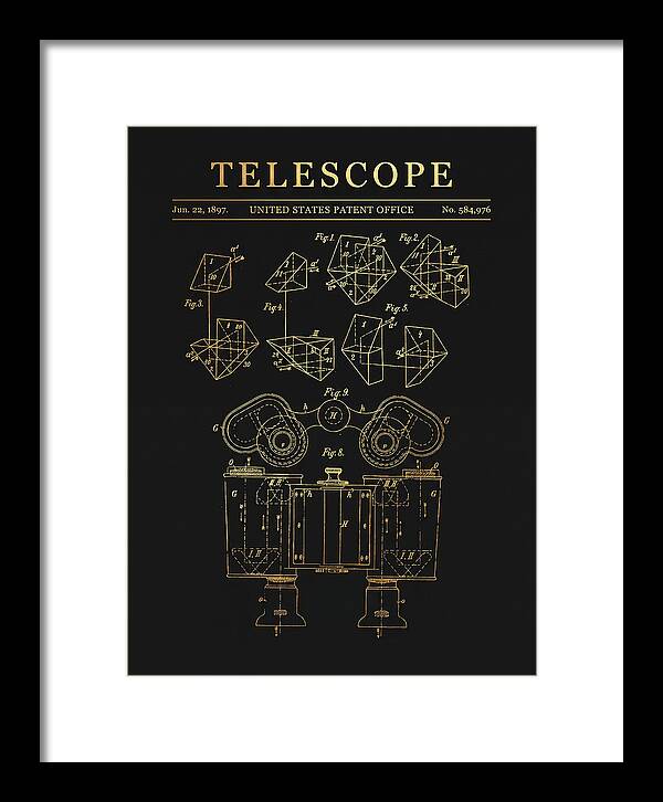 Telescope Binoculars Gold Patent Us584976