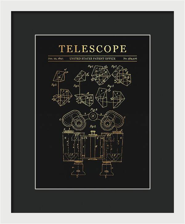 Telescope Binoculars Gold Patent Us584976