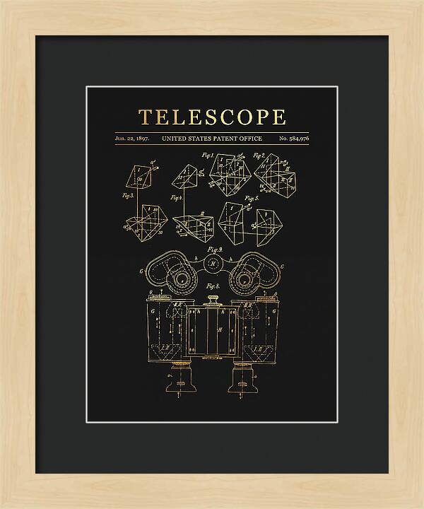 Telescope Binoculars Gold Patent Us584976