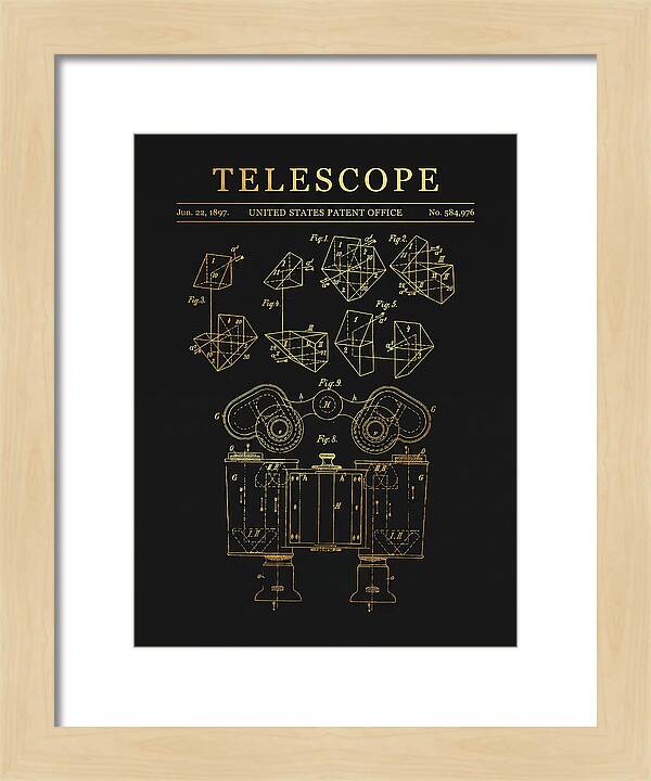 Telescope Binoculars Gold Patent Us584976