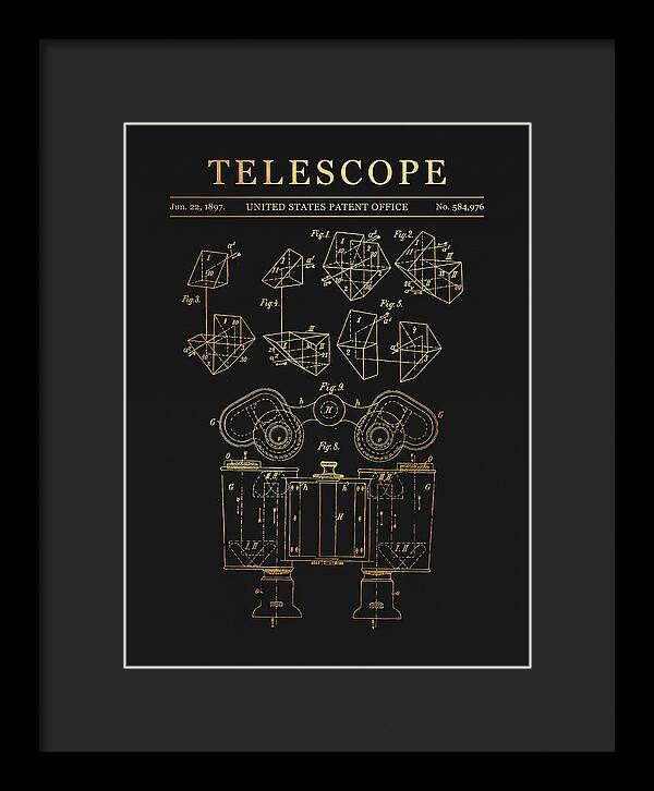 Telescope Binoculars Gold Patent Us584976