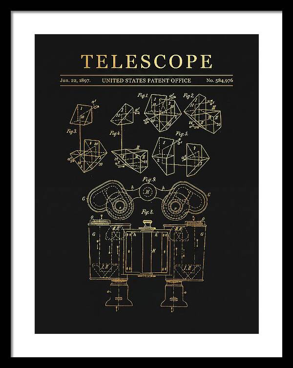 Telescope Binoculars Gold Patent Us584976
