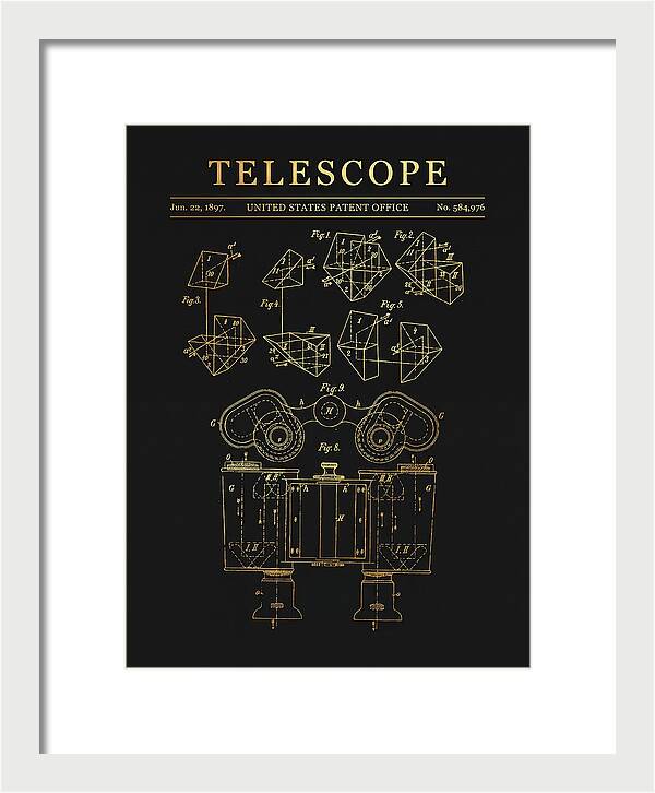 Telescope Binoculars Gold Patent Us584976