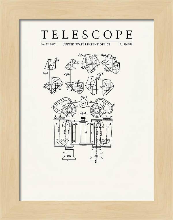 Telescope Binoculars Minimalist Patent Us584976