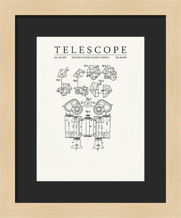 Telescope Binoculars Minimalist Patent Us584976