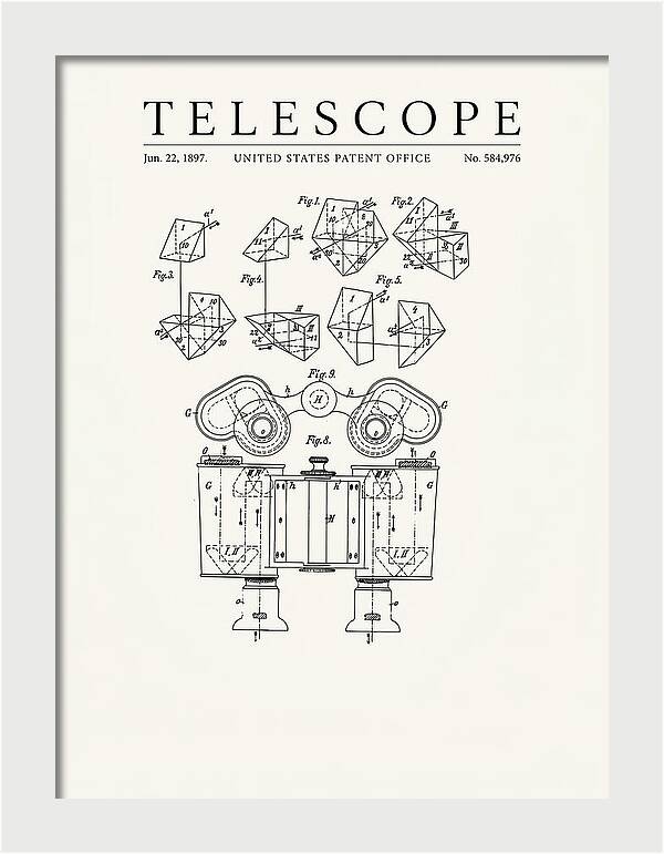 Telescope Binoculars Minimalist Patent Us584976