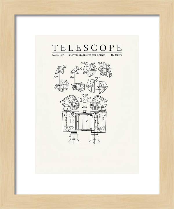 Telescope Binoculars Minimalist Patent Us584976