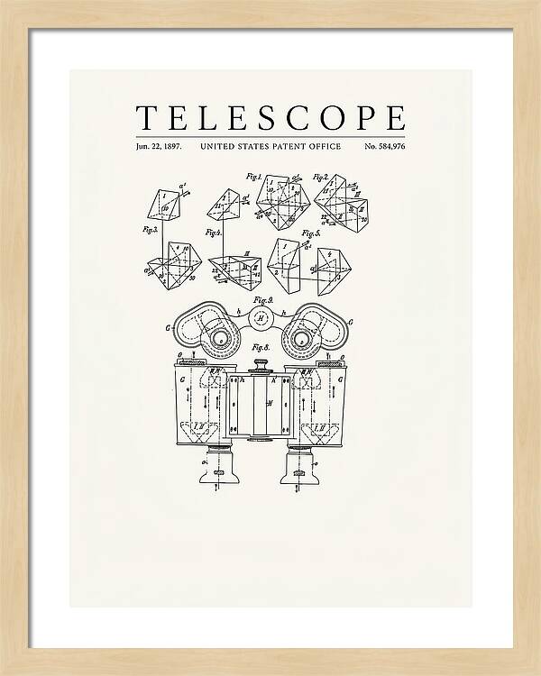 Telescope Binoculars Minimalist Patent Us584976