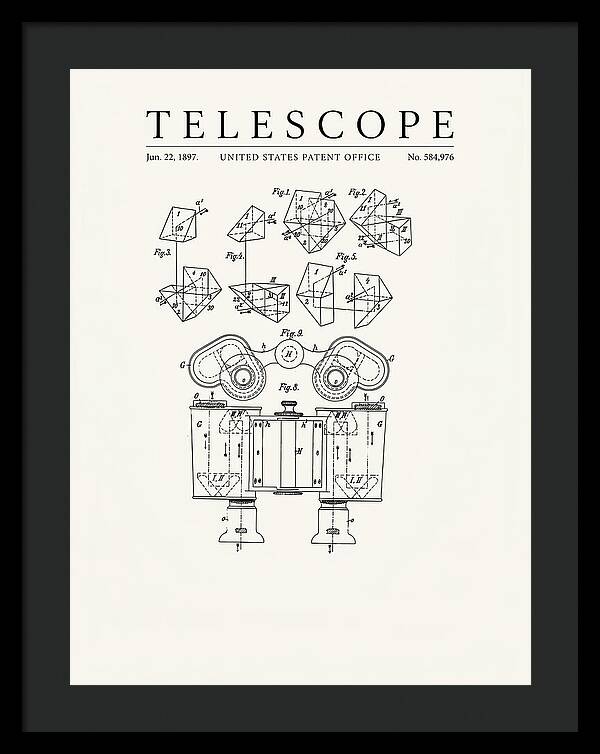 Telescope Binoculars Minimalist Patent Us584976