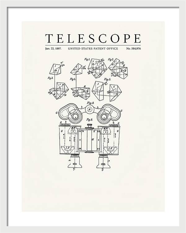Telescope Binoculars Minimalist Patent Us584976