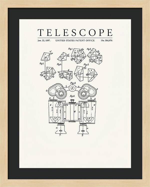Telescope Binoculars Minimalist Patent Us584976