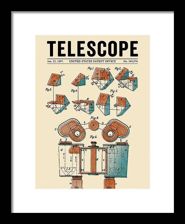 Telescope Binoculars Retro Patent Us584976