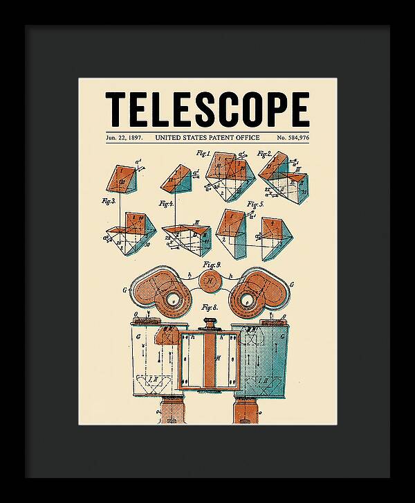 Telescope Binoculars Retro Patent Us584976
