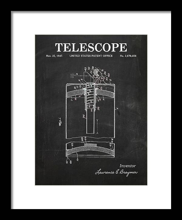 Telescope Chalkboard Patent Us2670656