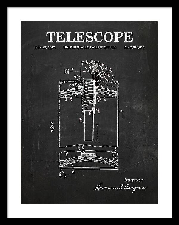 Telescope Chalkboard Patent Us2670656