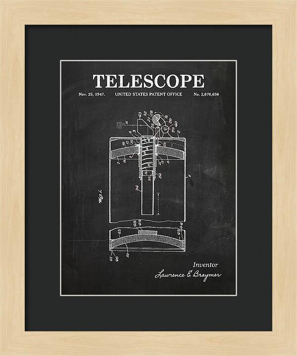 Telescope Chalkboard Patent Us2670656