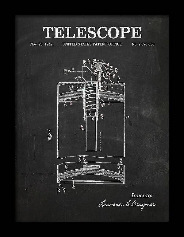 Telescope Chalkboard Patent Us2670656