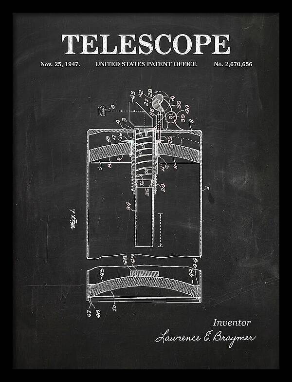 Telescope Chalkboard Patent Us2670656