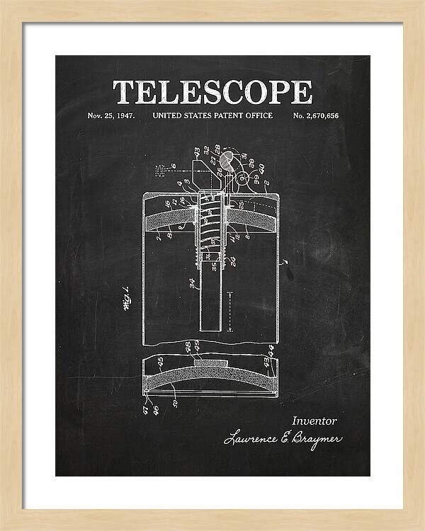 Telescope Chalkboard Patent Us2670656