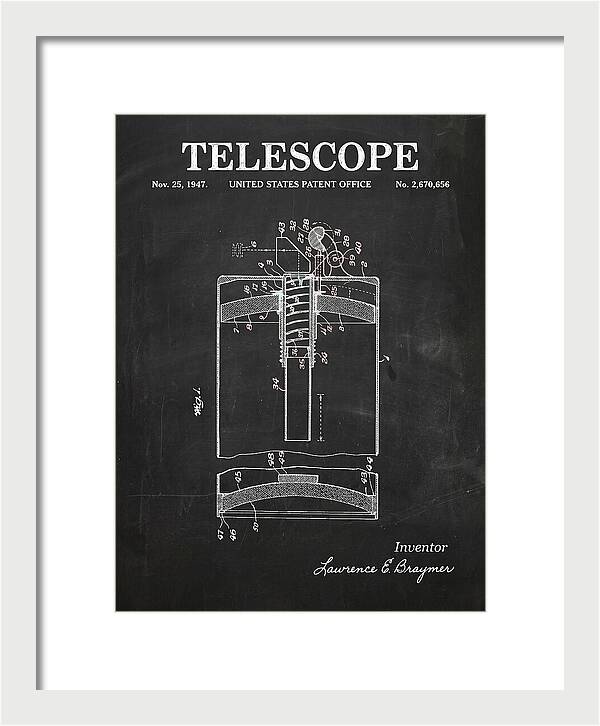 Telescope Chalkboard Patent Us2670656
