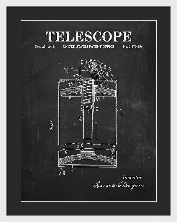Telescope Chalkboard Patent Us2670656