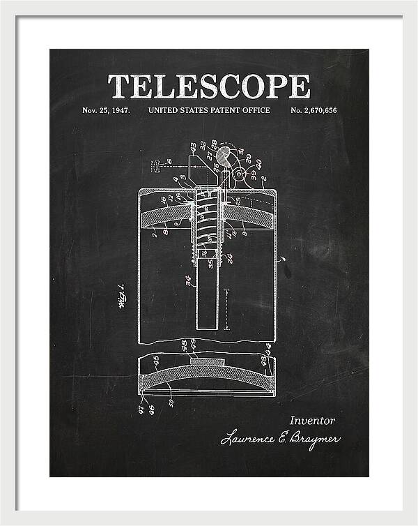 Telescope Chalkboard Patent Us2670656