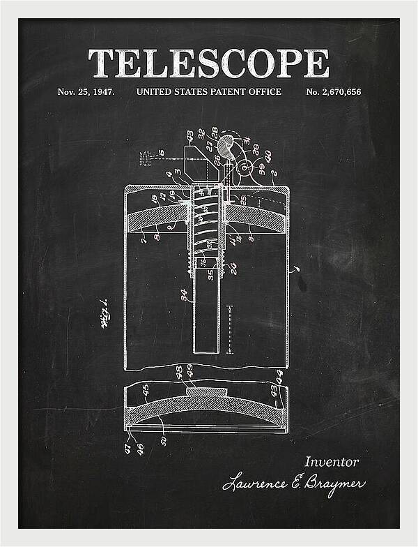 Telescope Chalkboard Patent Us2670656