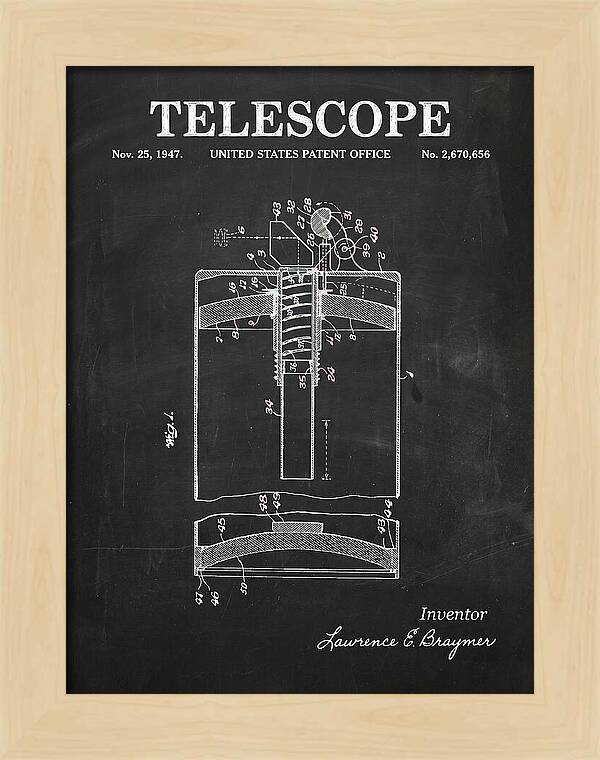 Telescope Chalkboard Patent Us2670656