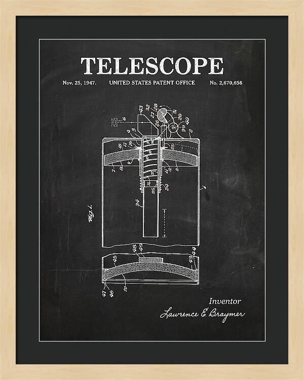 Telescope Chalkboard Patent Us2670656
