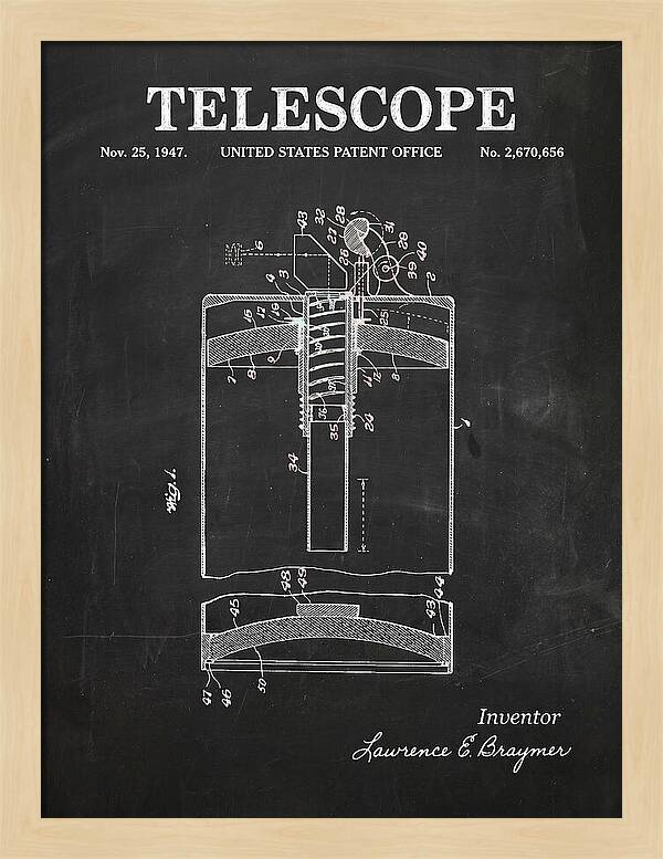 Telescope Chalkboard Patent Us2670656